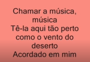 Eu vou cantar e criar letras demusicas