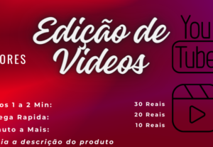 Eu vou edita videos de até 2 Min para você