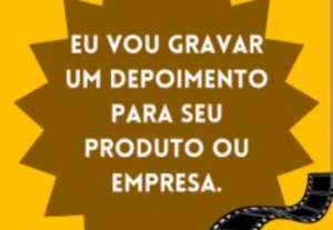 Eu vou  fazer um vídeo comercial pro seu produto