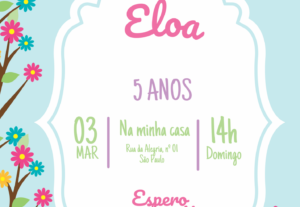 Eu vou fazer convites infantis para festa de aniversários.