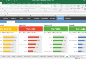 Eu vou desenvolver sua planilha em Excel e/ou Google Sheets.