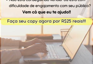 Eu vou fazer seu copy para o que for necessário.