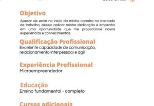 Eu vou fazer ou editar o seu um currículo