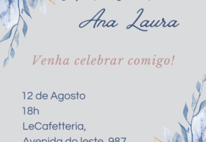 Eu vou criar um convite virtual de aniversário