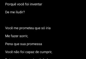 Eu vou Compor uma música ou escrever um poema para você.