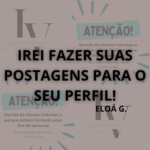 Eu vou fazer 5 posts para as suas redes sociais.