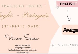 Eu vou Traduzir seu texto em inglês para o português