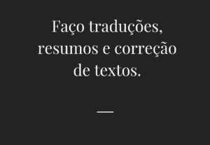 Eu vou fazer a tradução e correção do seu texto.