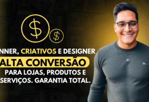 Eu vou criar banner para o seu site ou melhorar sua logo.