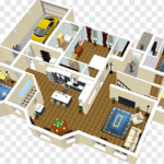 Eu vou criar plantas de casa em 3D para você.