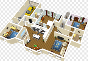 Eu vou criar plantas de casa em 3D para você.