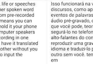 Eu vou traduzir um texto do português para o inglês.