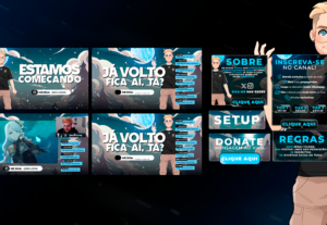 Eu vou desenvolver o visual da sua live da Twitch