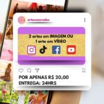 Eu vou criar artes para redes sociais em geral em até 24hrs