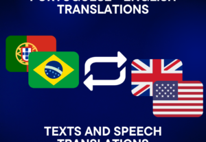Eu vou Traduzir textos e áudios inglês/português