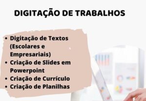 Eu vou fazer digitação em geral