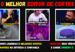 Eu vou  Cortar seus vídeos e legendar