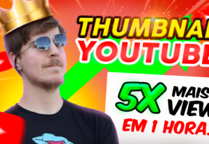 Eu vou fazer 5 Thumbnails/Capas para seu canal no Youtube