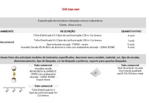 Eu vou fazer planilha de Luminotécnico