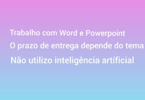 Eu vou fazer montagens de apresentação de slides
