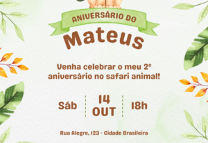 Eu vou fazer convites de aniversários incriveis