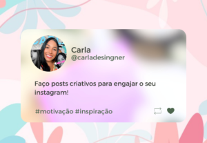 Eu vou criar posts criativos para suas redes sociais