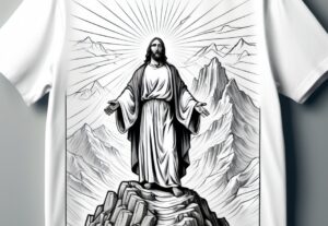 Eu vou criar uma estampa religiosa para sua camiseta.