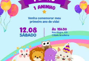 Eu vou elaborar um convite profissional para o seu evento.