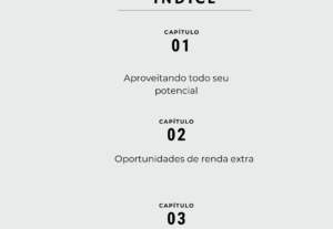 Eu vou criar a capa e a estrutura do sumário do seu e-book