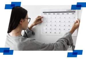 Eu vou criar um calendário mensal para post no Instagram