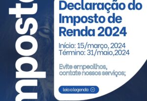 Eu vou declarar seu imposto de renda em 1 dia.