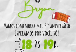 Eu vou fazer o convite para seu evento