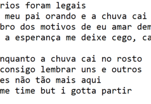 Eu vou fazer um refrão pra você