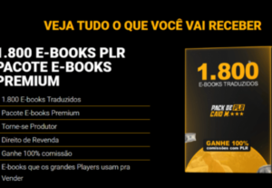 Eu vou te enviar um pacote de 1800 e-books plr em português