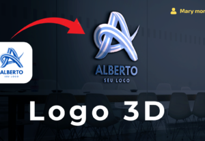 Eu vou transformar seu logo existente em um logo 3D digital