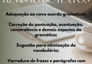Eu vou revisar textos e redações.