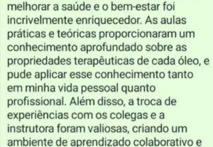 Eu vou escrever sobre óleos essênciais.