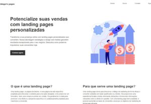 Eu vou criar landing pages e one pages para seu negócio