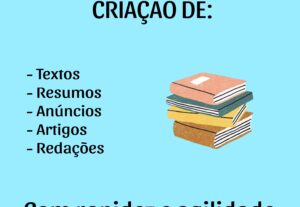 Eu vou digitar e corrigir textos, resumos, redações e artigo...