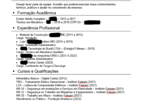 Eu vou fazer seu Currículo e Documentos em geral