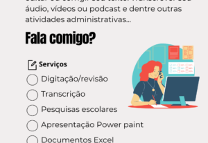 Eu vou Digitar seu texto. Vou transcrever seu áudio.