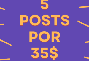 Eu vou criar 5 posts que vão impulsionar suas redes