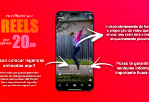 Eu vou editar seu reels profissionalmente por 20 reais