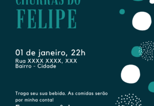 Eu vou criar o melhor convite para sua festa