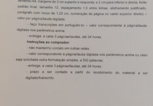 Eu vou digitar os seus textos