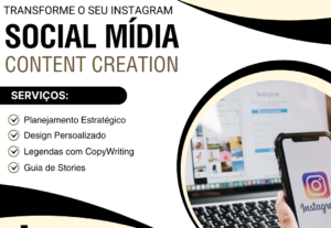 Eu vou planejar e criar o conteúdo da sua conta no Instagram