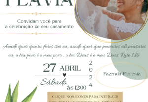 Eu vou fazer seu convite digital interativo