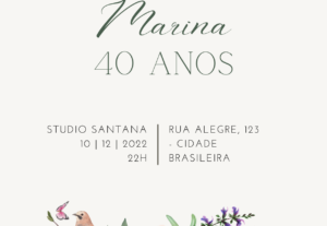 Eu vou fazer seu convite de aniversário digital
