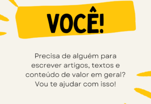 Eu vou fazer um serviço de escrita de artigos,textos para vo...