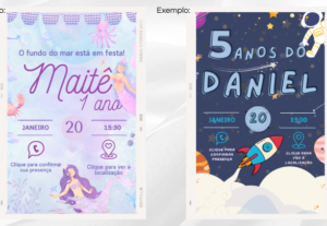 Eu vou fazer um convite digital interativo